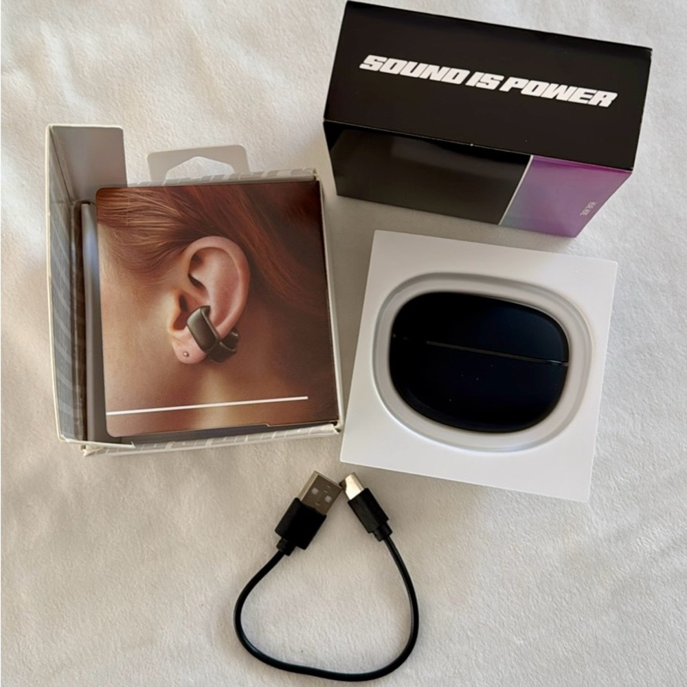 Black Wireless Earbuds with Charging Case